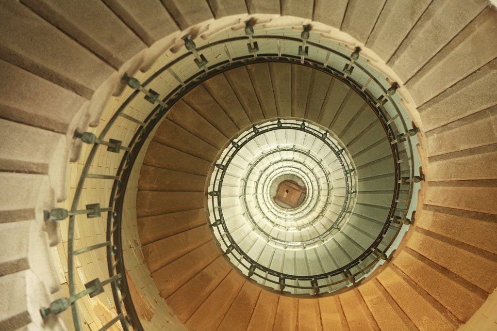 Detail of Spiral Staircase at Eckmuhl Lighthouse in Brittany by Anonymous