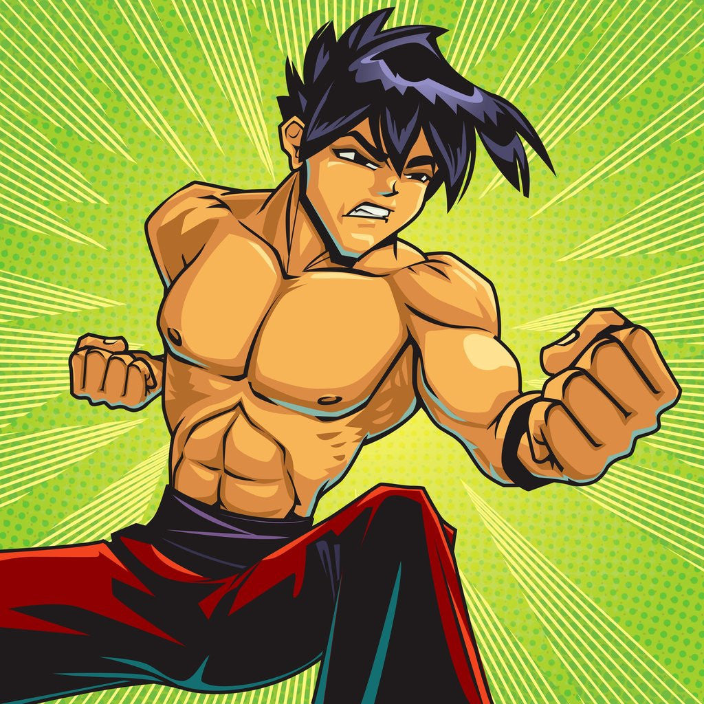 Detail of Anime Fighter by Anonymous