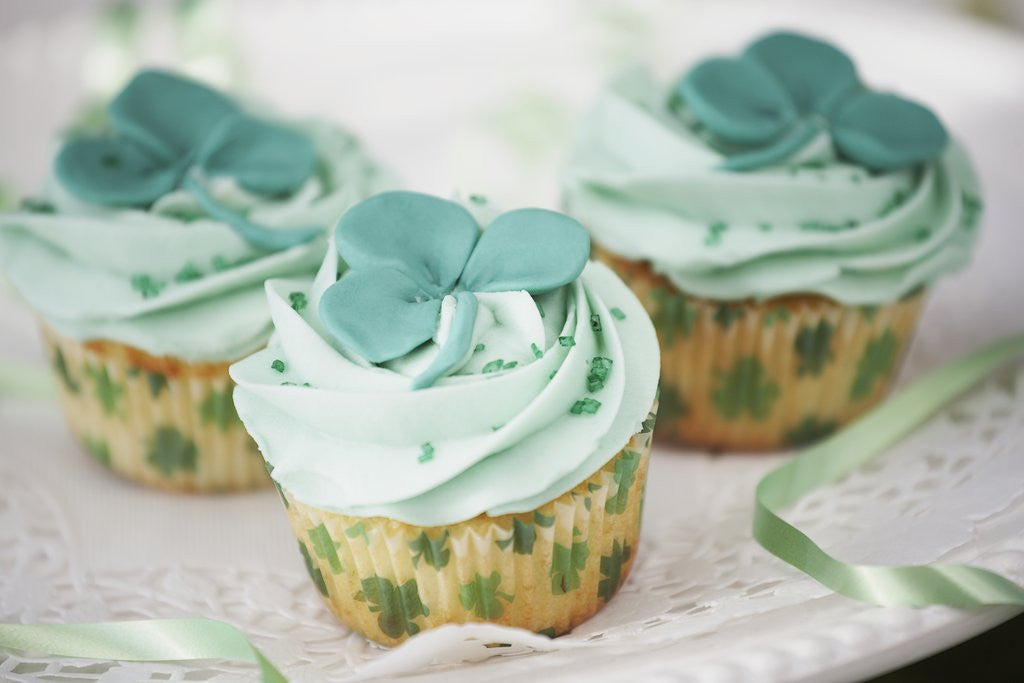 Detail of St. Patrick's Day Cupcakes by Corbis