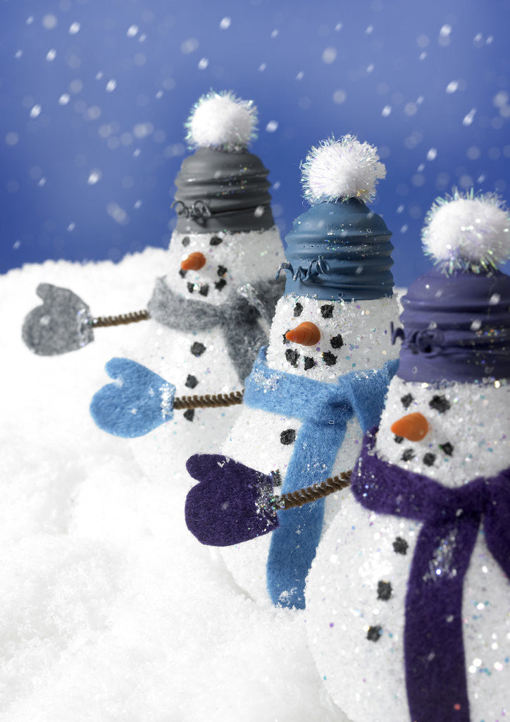 Detail of Snowmen in a Row by Anonymous