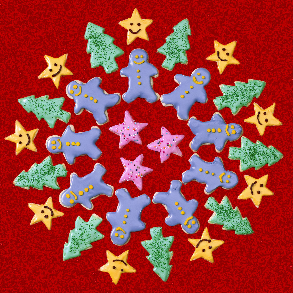Detail of Wreath of Christmas Cookies by Anonymous
