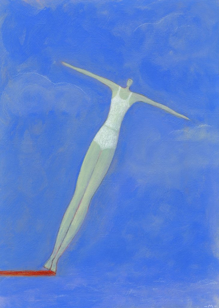 Detail of Diver on Springboard by Anonymous