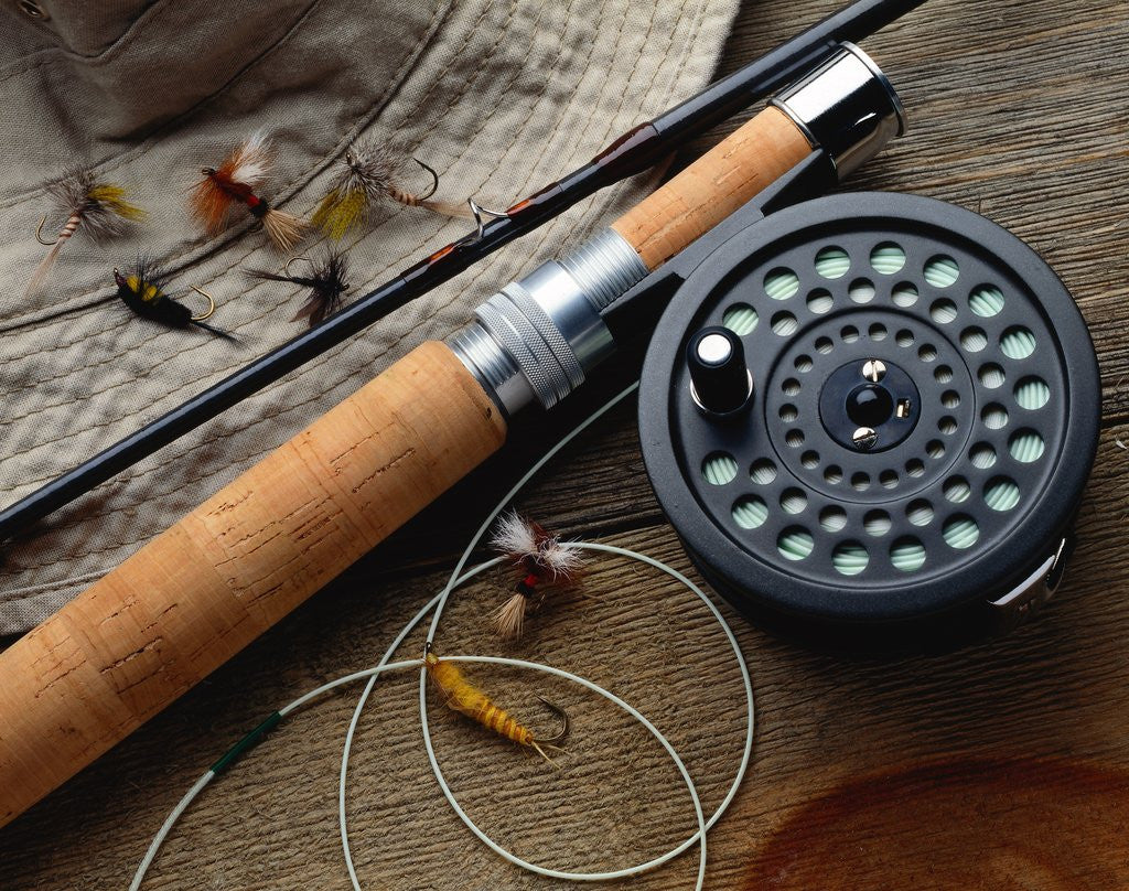 Detail of Fishing Reel and Lures by Anonymous