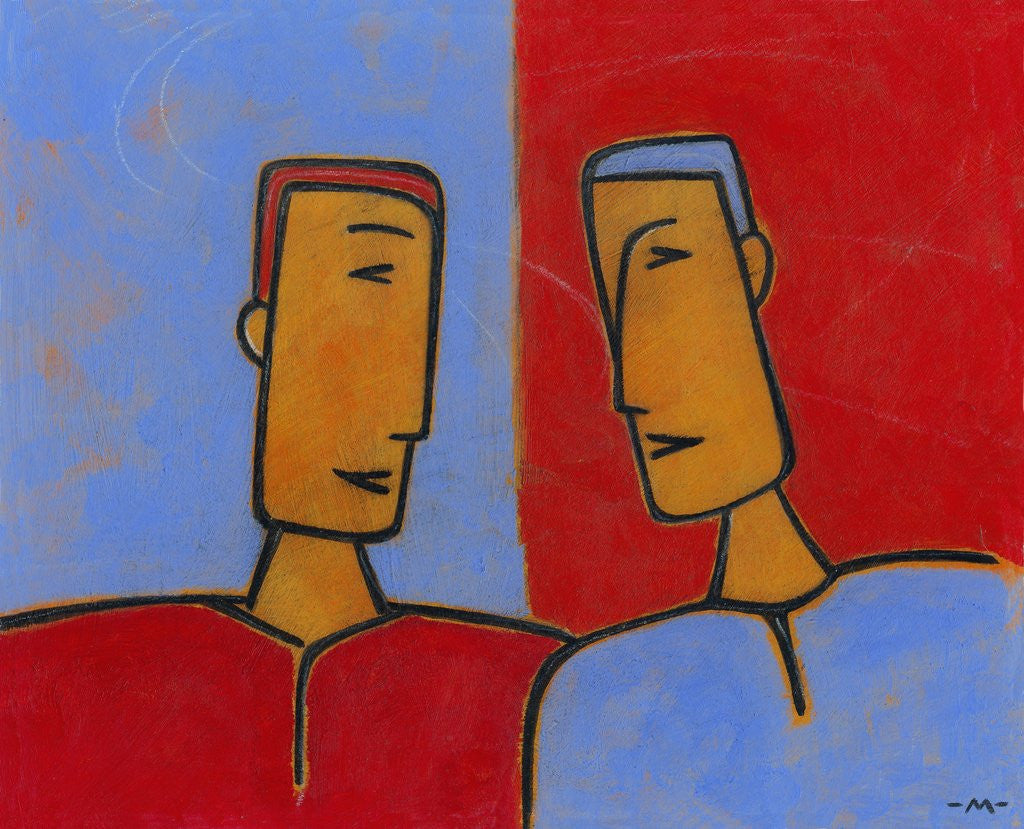 Detail of Men Conversing by Anonymous