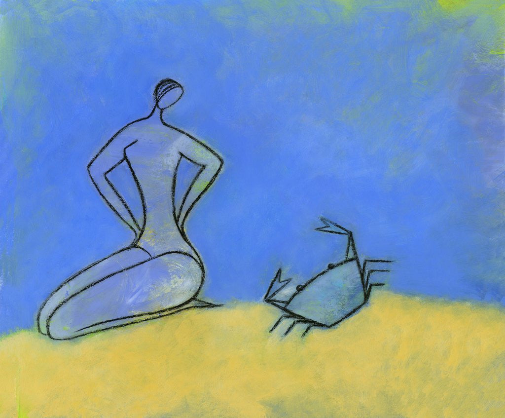 Detail of Woman and Crab by Anonymous