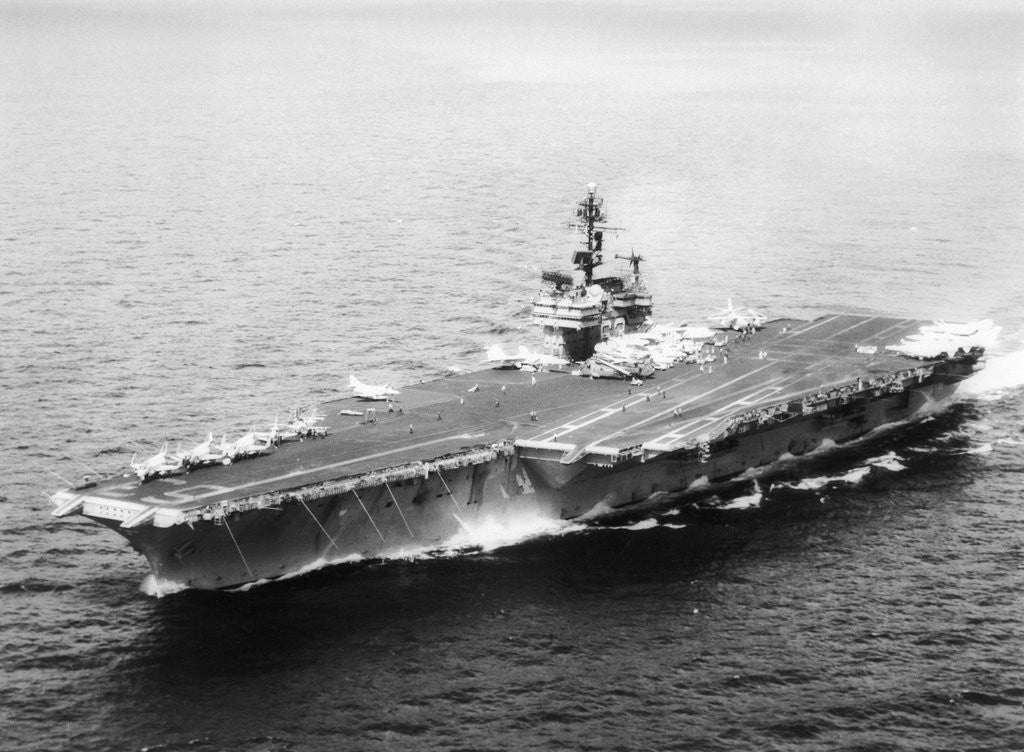 Detail of USS Kitty Hawk, Aircraft Carrier by Anonymous