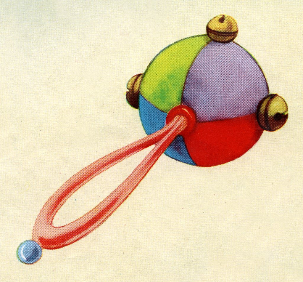 Detail of Illustration of child's rattle by Anonymous