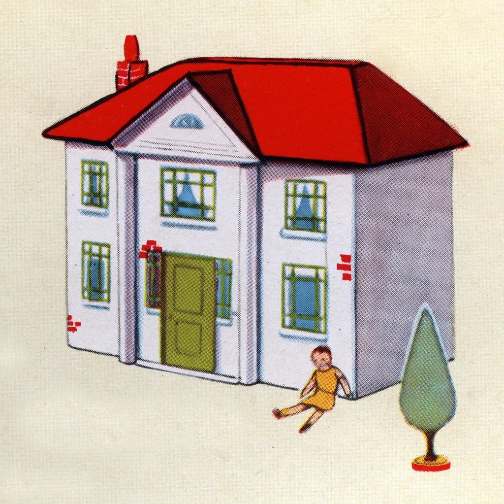 Detail of Illustration of dollhouse by Anonymous