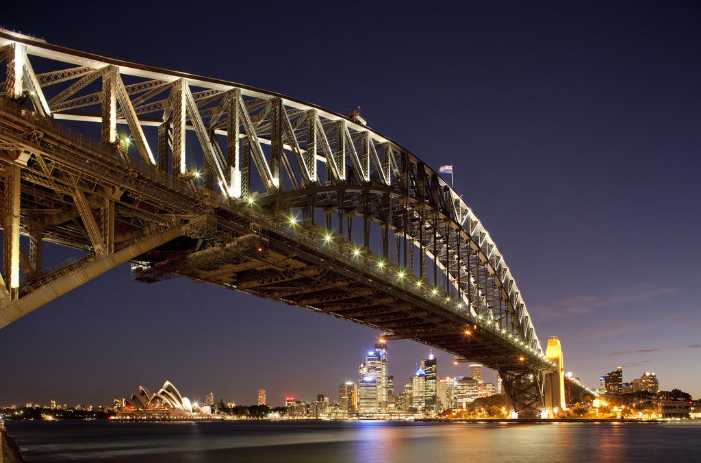 Detail of Harbour Bridge at Twilight by Anonymous