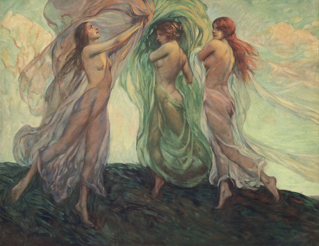 Detail of Three Dancers by Louis F. Berneker
