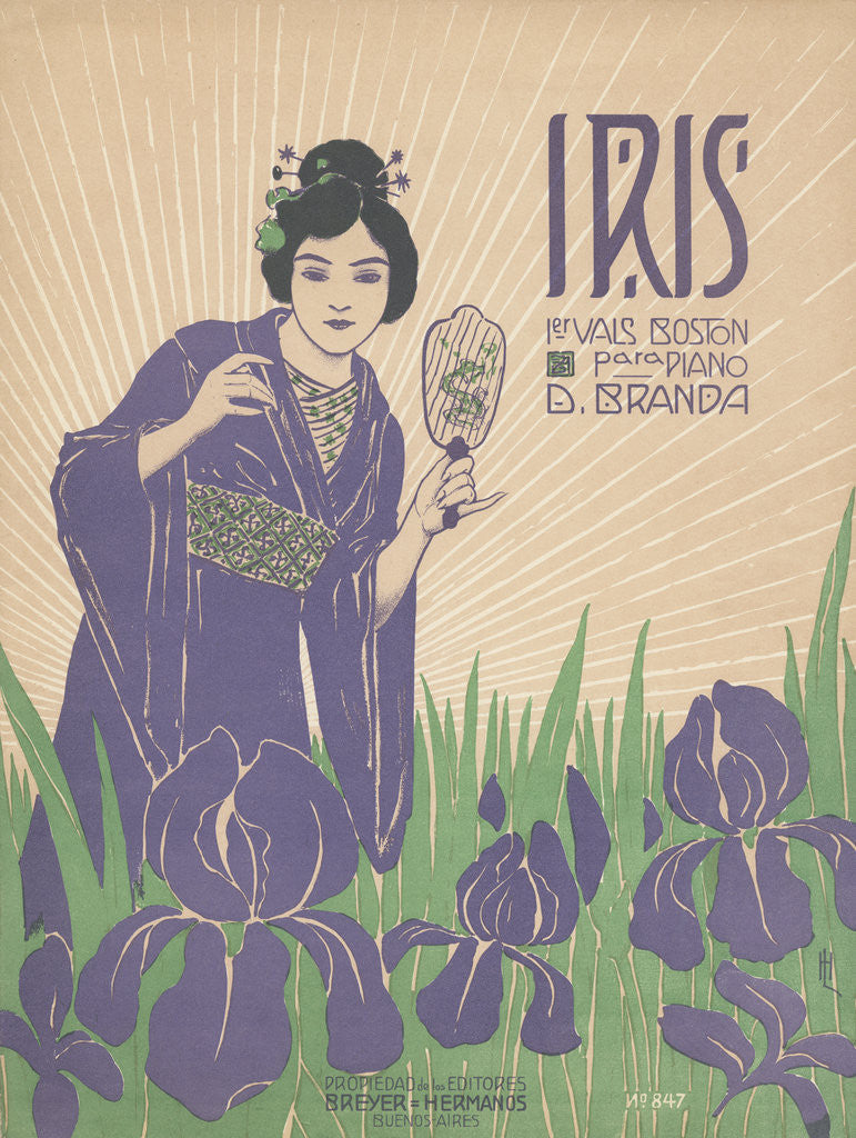 Detail of Iris Sheet music cover by Anonymous
