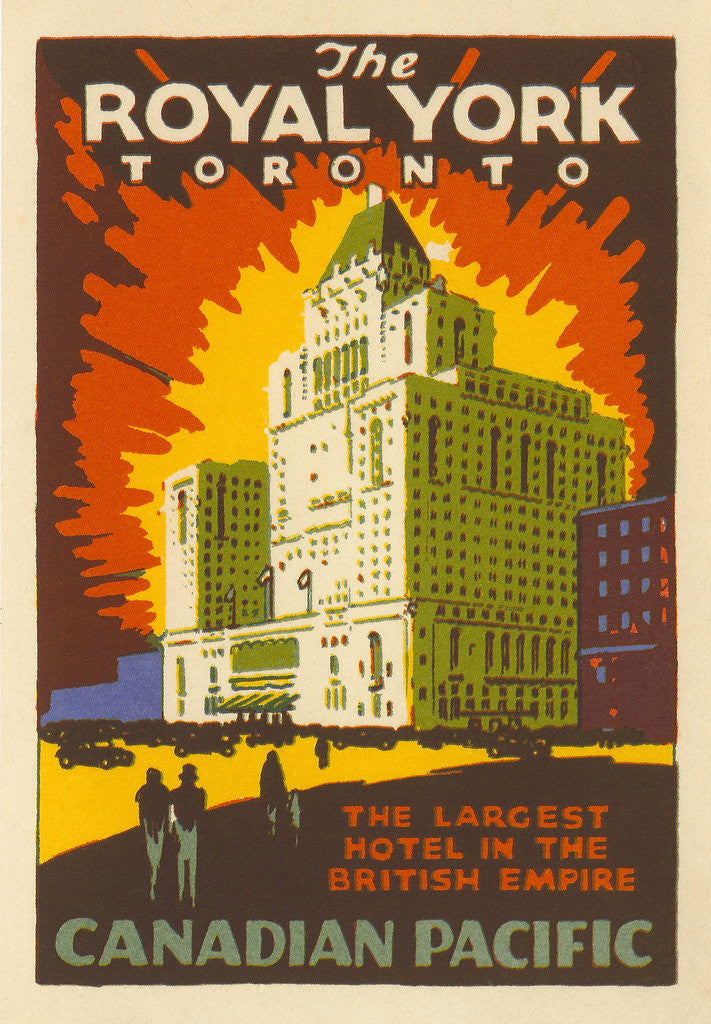 Detail of The Royal York Toronto Luggage label by Anonymous