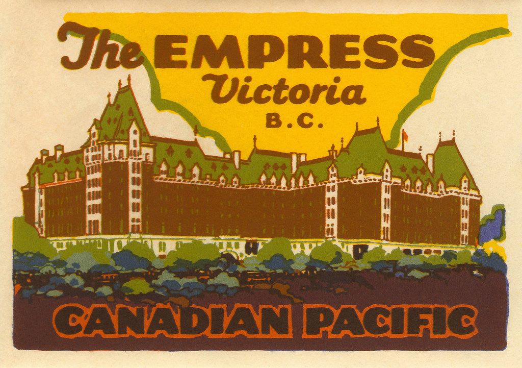 Detail of The Empress Luggage label by Anonymous