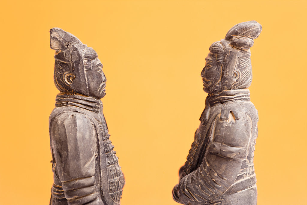 Detail of Miniature terracotta soldiers by Anonymous