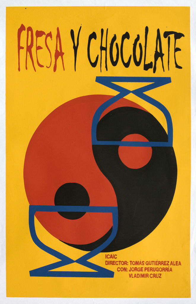 Detail of Fresca y Chocolate movie poster by Anonymous