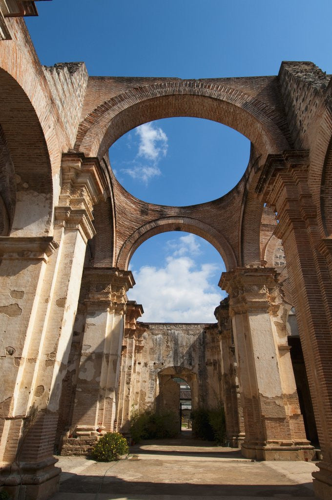 Detail of Arches in old cathedral ruins in Antigua in Guatemala by Anonymous