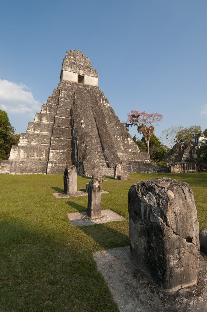 Detail of Temple I and the Great Plaza at Tikal by Anonymous