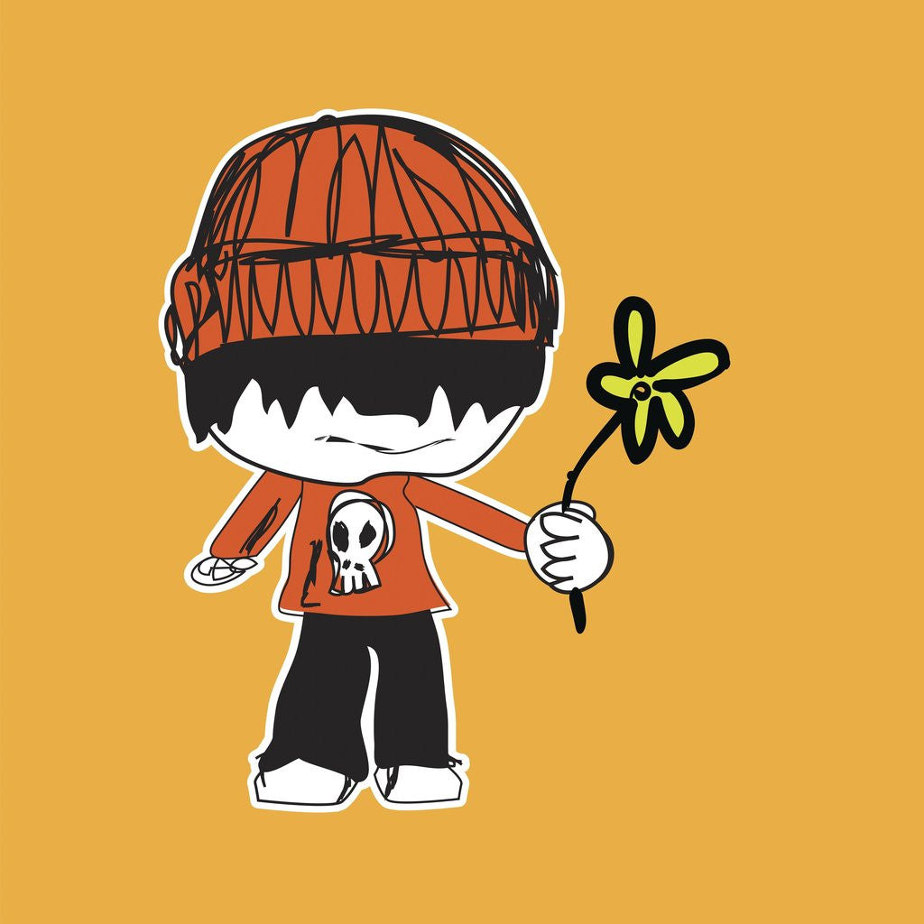 Detail of Boy holding a flower by Anonymous