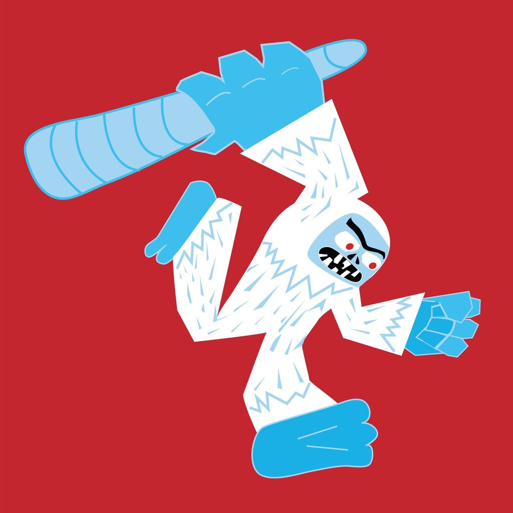 Detail of Abominable Snowman with club by Corbis