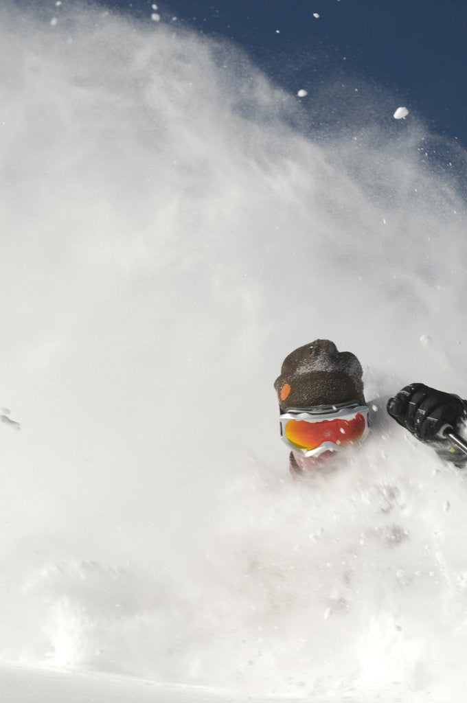 Detail of Skier in deep powder at Alta, Utah by Anonymous