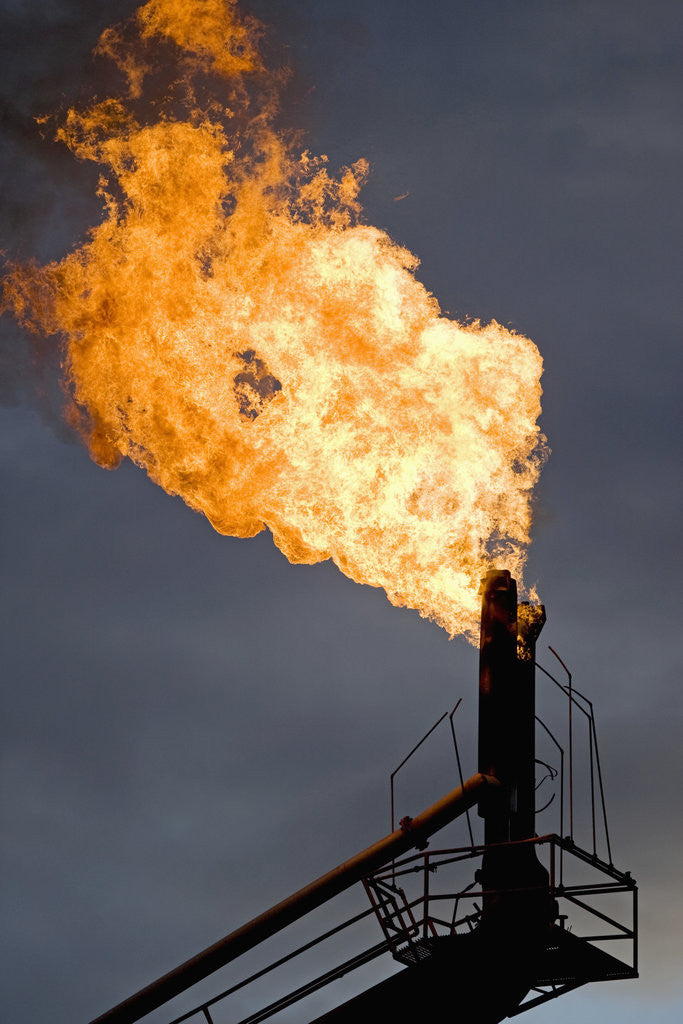 Detail of Natural gas flare by Corbis