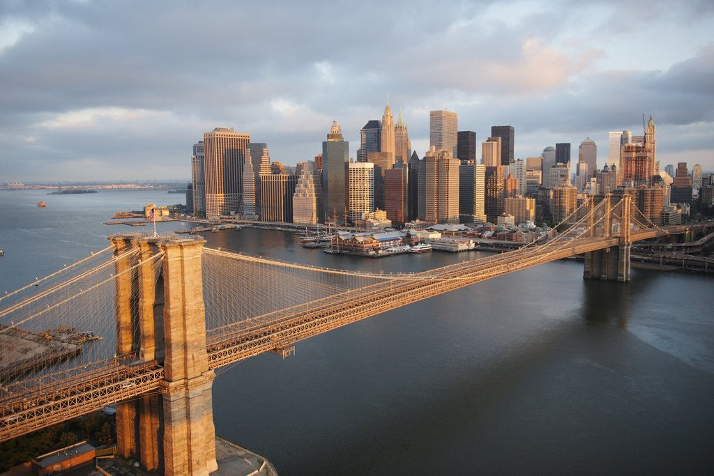 Detail of Brooklyn Bridge by Anonymous