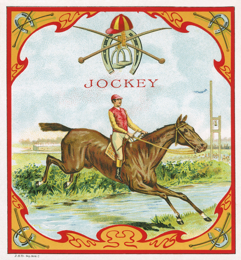 Detail of Jockey tobacco label by Anonymous