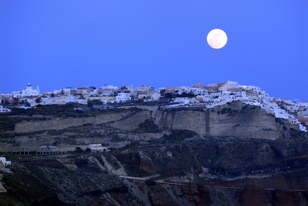 Detail of Full Moon over Santorini by Anonymous