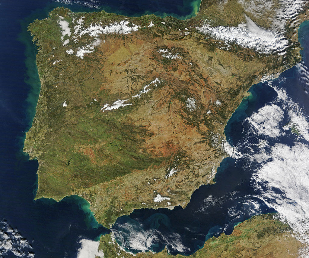 Detail of Iberian Peninsula by Anonymous