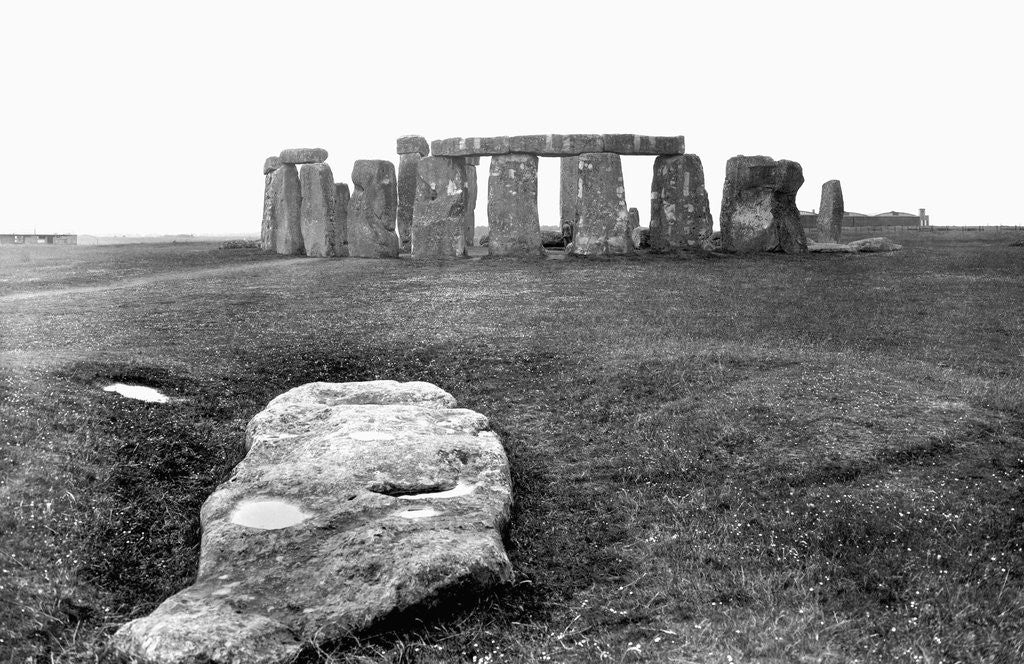 Detail of Slaughter Stone at Stonehenge by Corbis