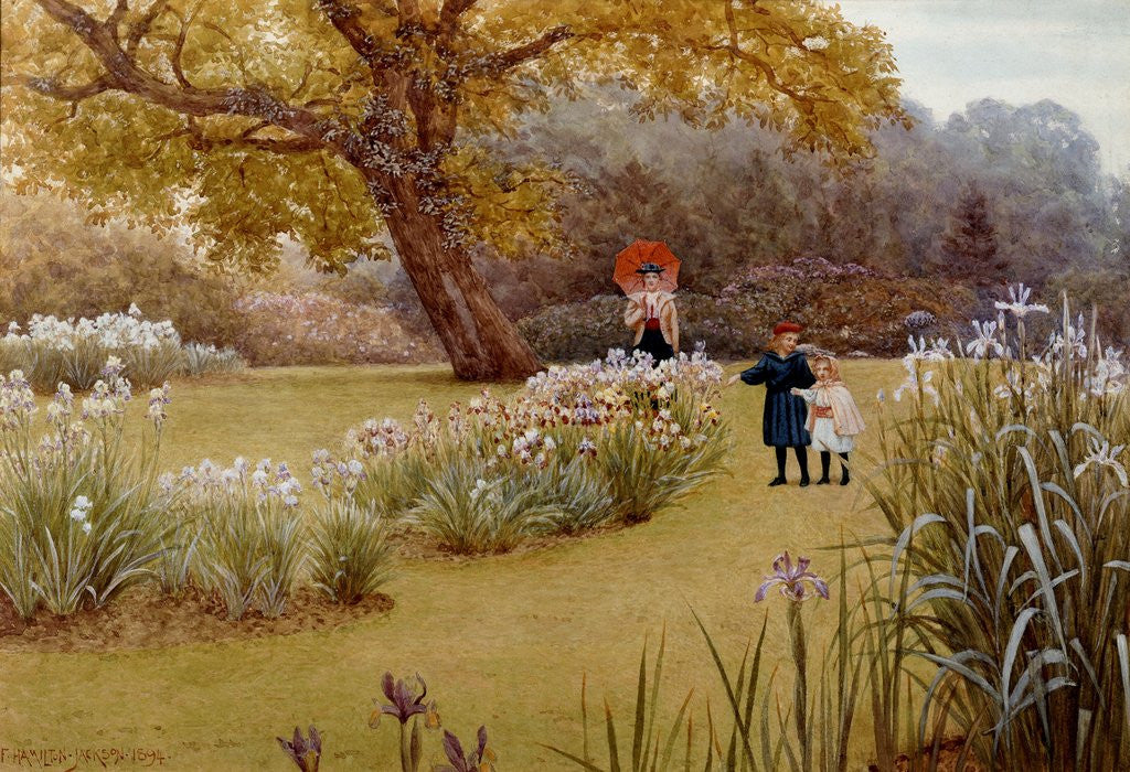 Detail of A Walk in the Garden by Frederick Hamilton Jackson