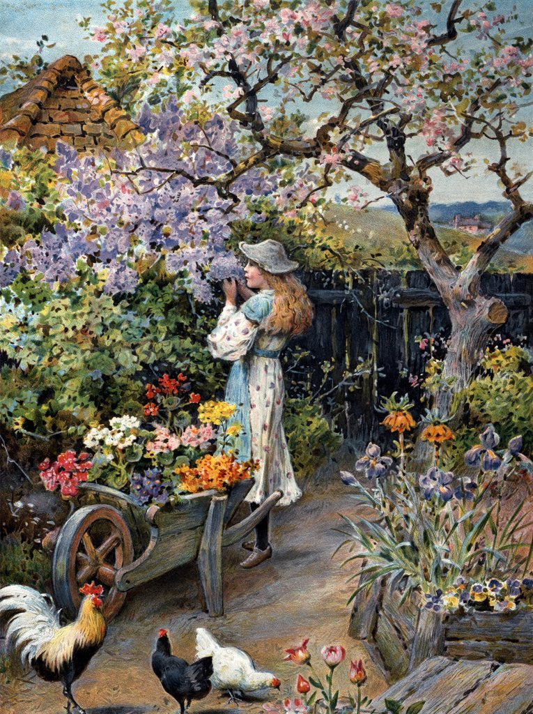 Detail of An English Cottage Garden by William Stephen Coleman