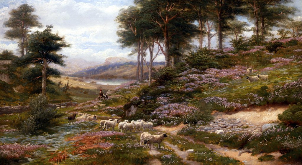 Detail of Through the Heather, Dunkeld, Scotland, United Kingdom by George Vicat Cole