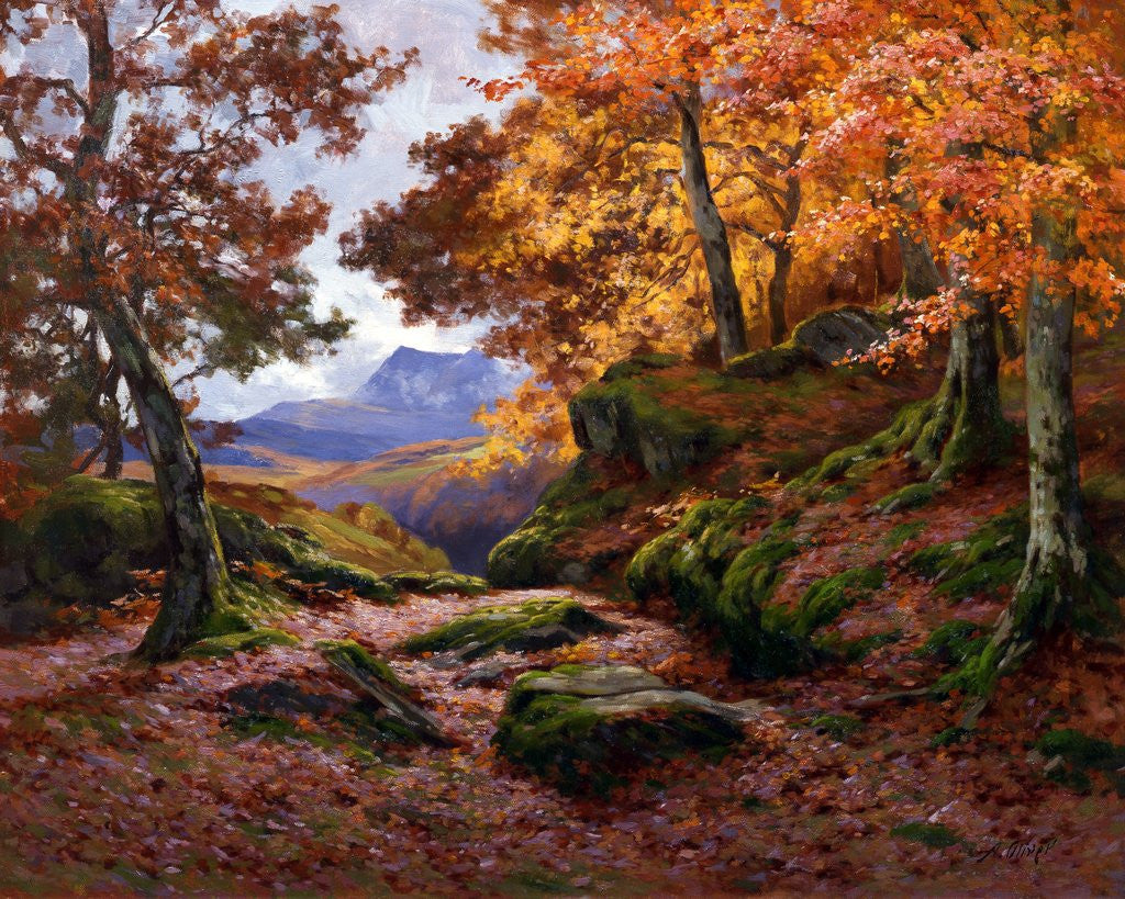 Detail of Autumn Gold by Alfred Oliver
