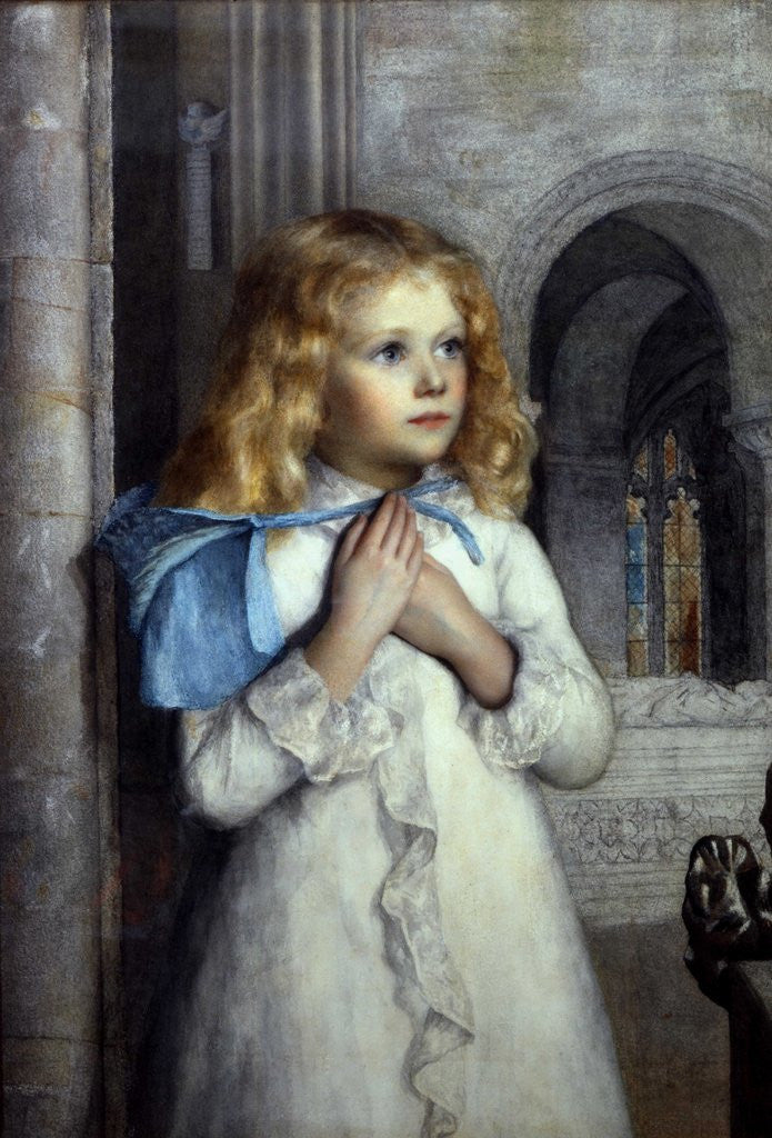 Detail of Her First Sermon by William Holman Hunt