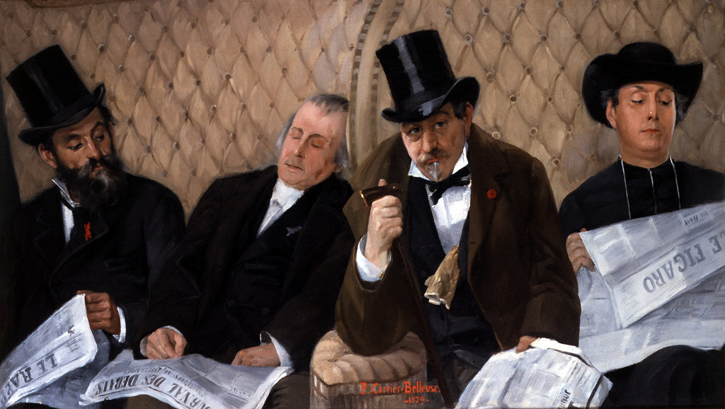 Detail of In the Railway Carriage by Pierre Carrier-Belleuse