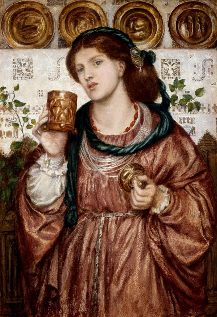 Detail of The Loving Cup by Dante Gabriel Rossetti