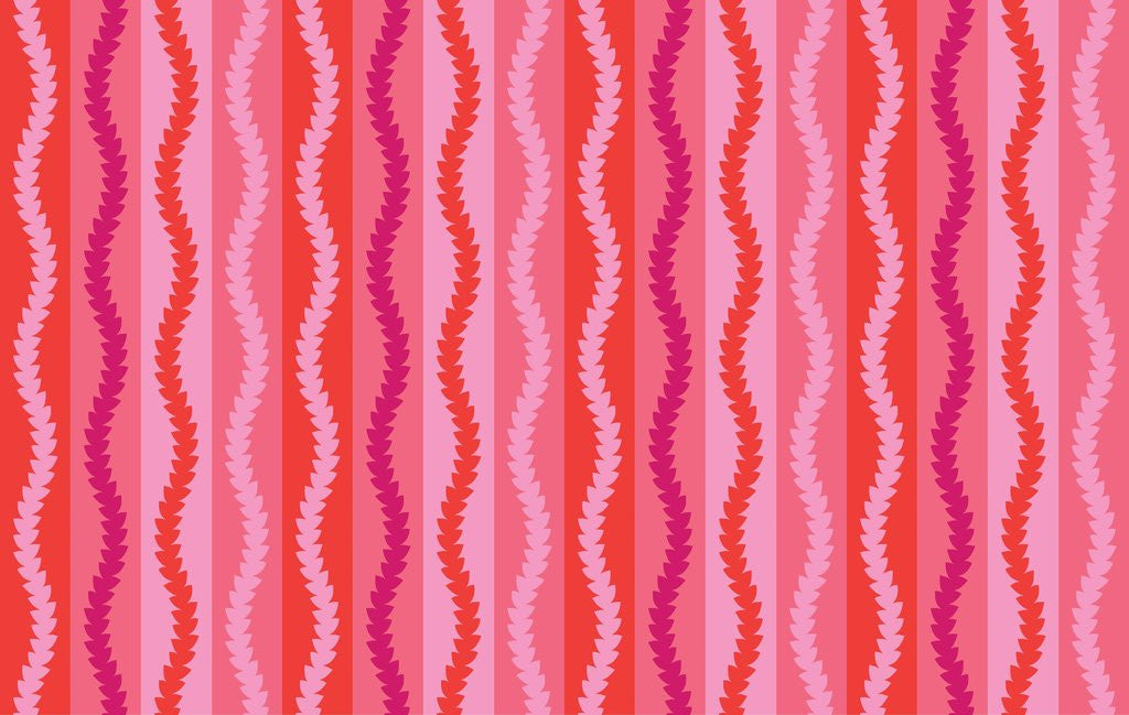 Detail of Pink and Red Pattern with Stripes by Corbis