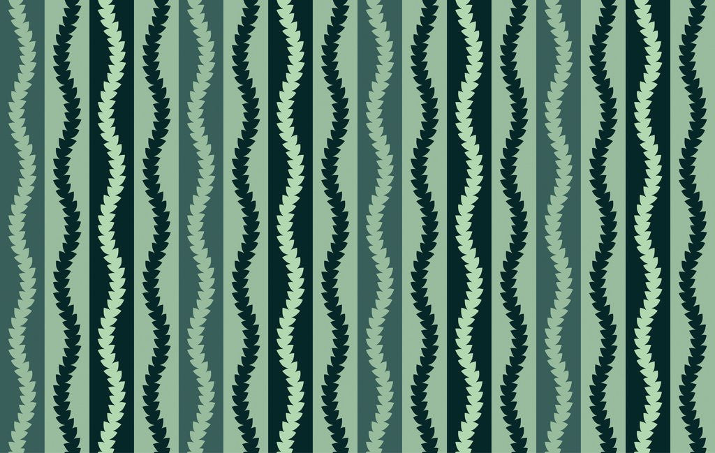 Detail of Green Pattern with Stripes by Corbis