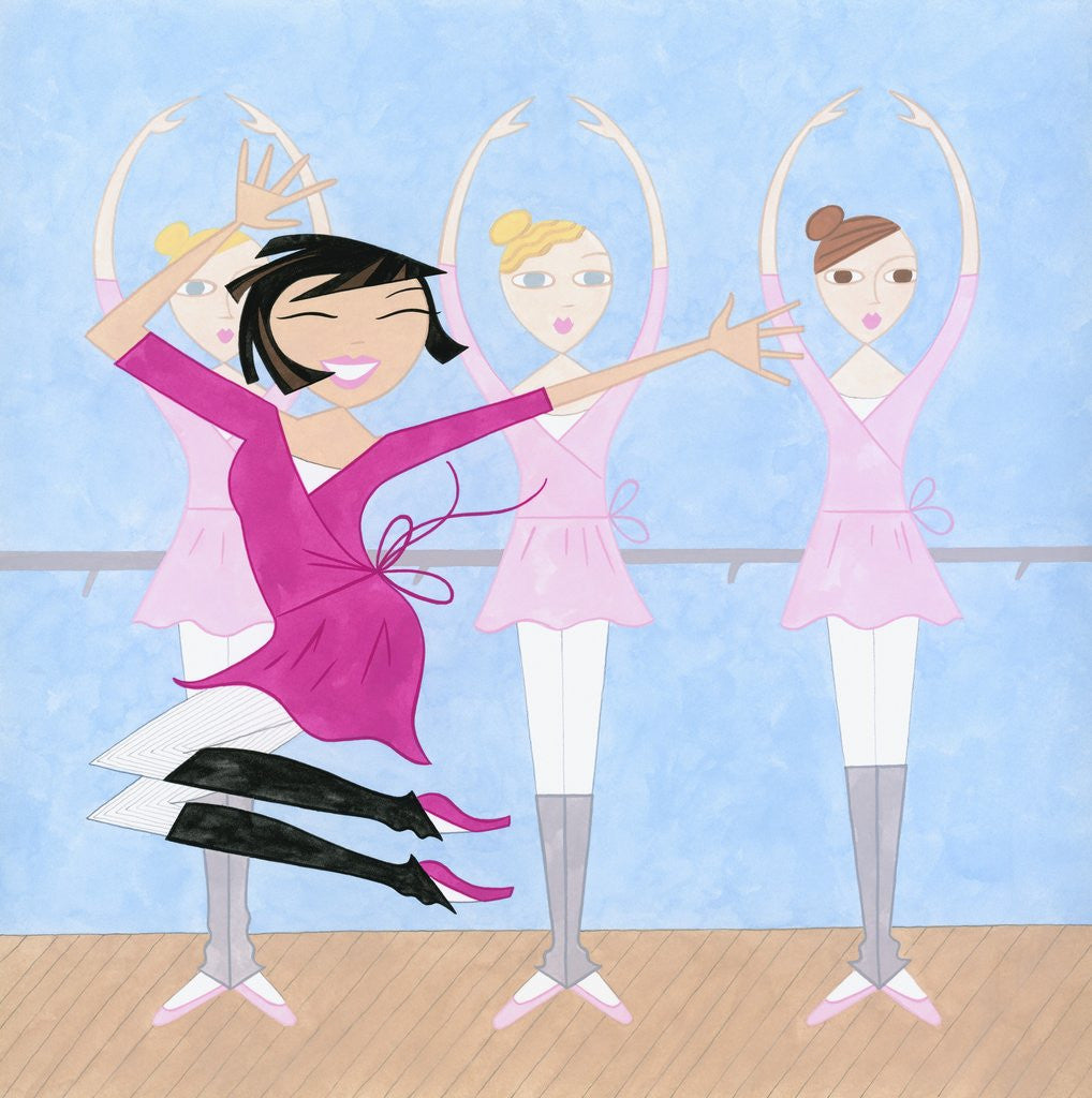Detail of Modern Versus Classical Dance by Anonymous