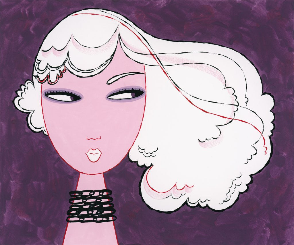 Detail of Woman with White Hair by Anonymous