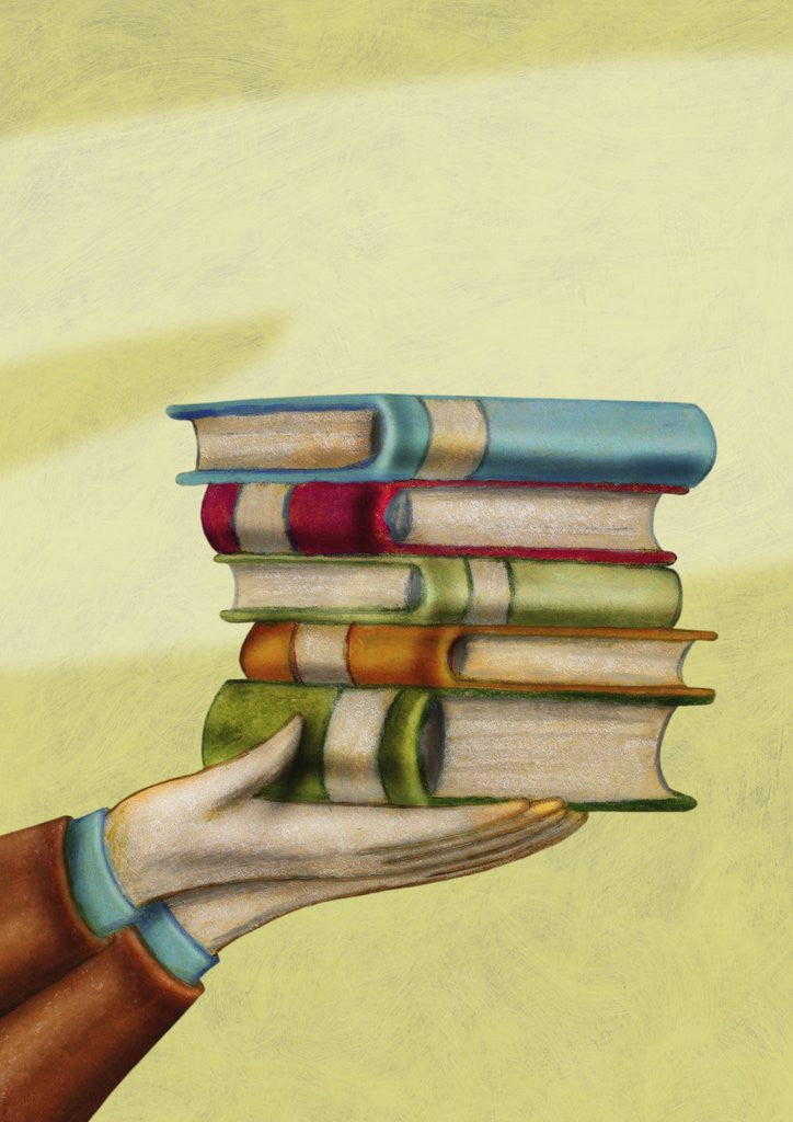 Detail of Holding Books by Anonymous