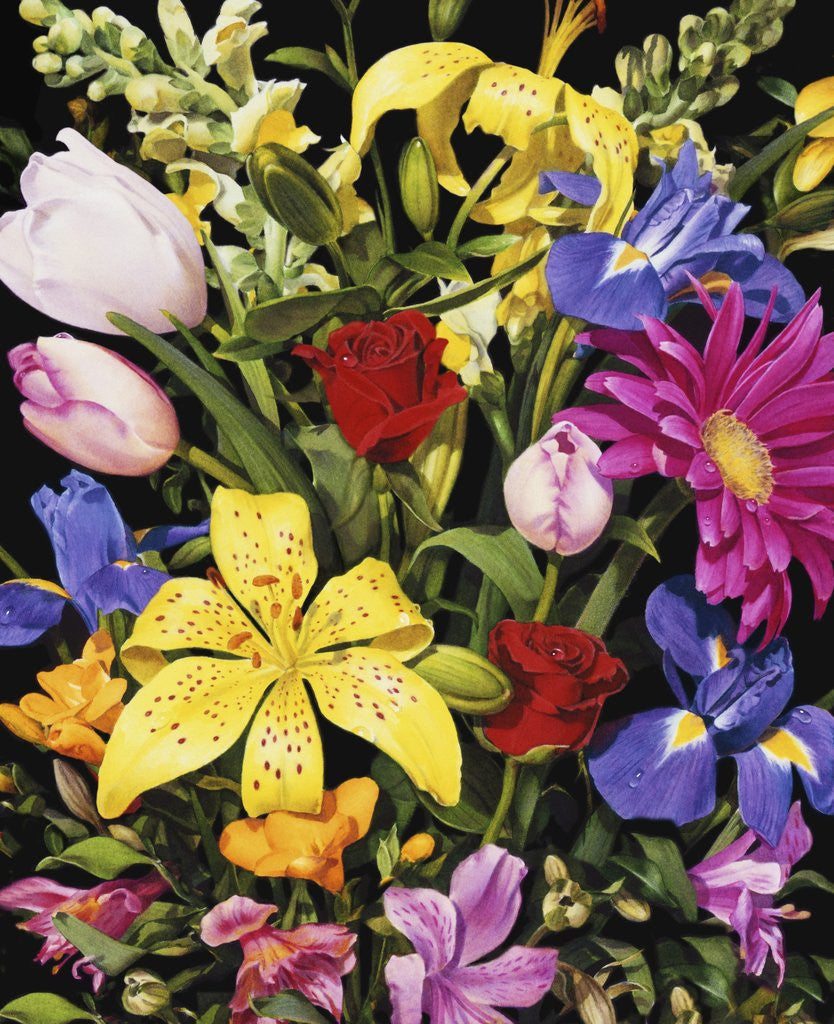 Detail of Bouquet of flowers by Anonymous