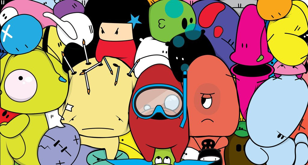 Detail of Crowd of aliens by Anonymous