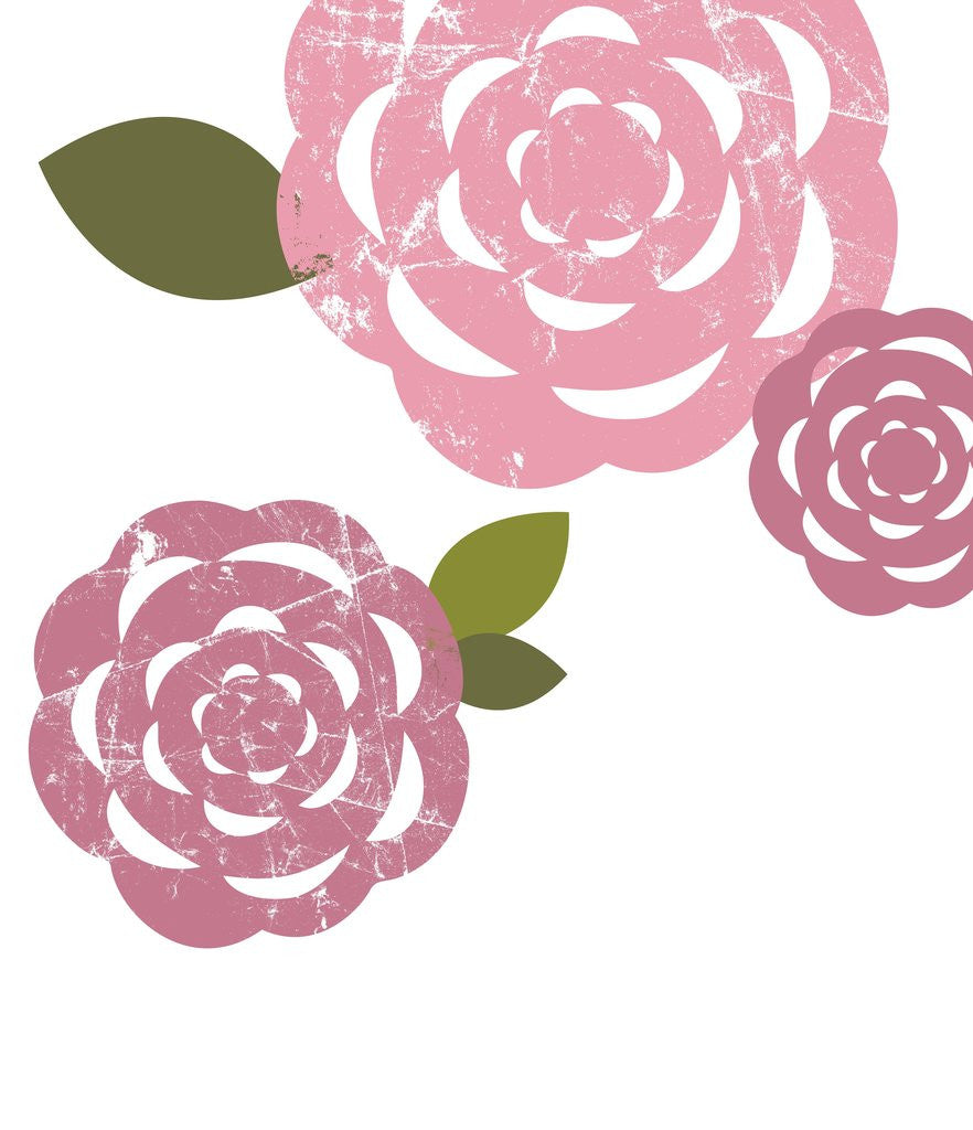 Detail of Pink roses by Anonymous