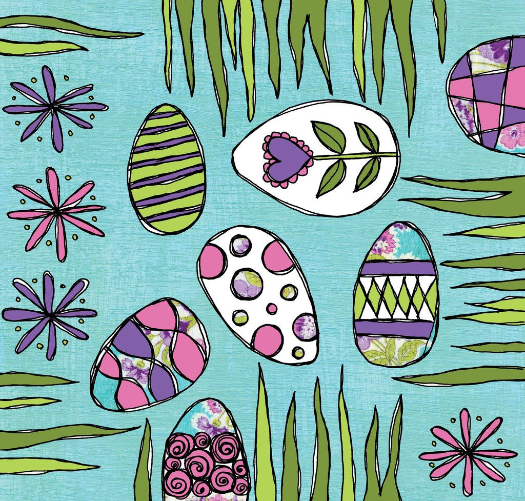 Detail of Easter eggs and grass by Anonymous
