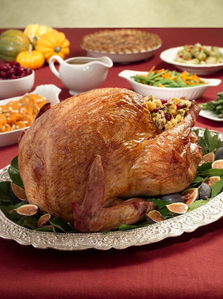 Detail of Thanksgiving turkey dinner by Anonymous