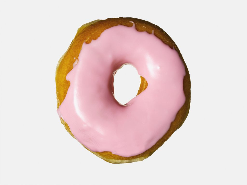 Detail of Donut with pink icing by Anonymous
