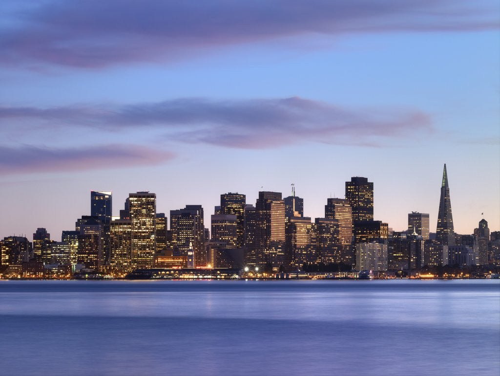 Detail of San Francisco skyline seen from Yerba Buena Island by Anonymous