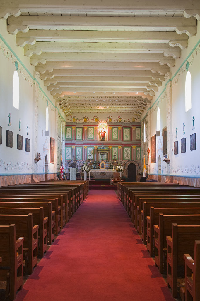Detail of Church interior at Mission Santa Ines by Anonymous
